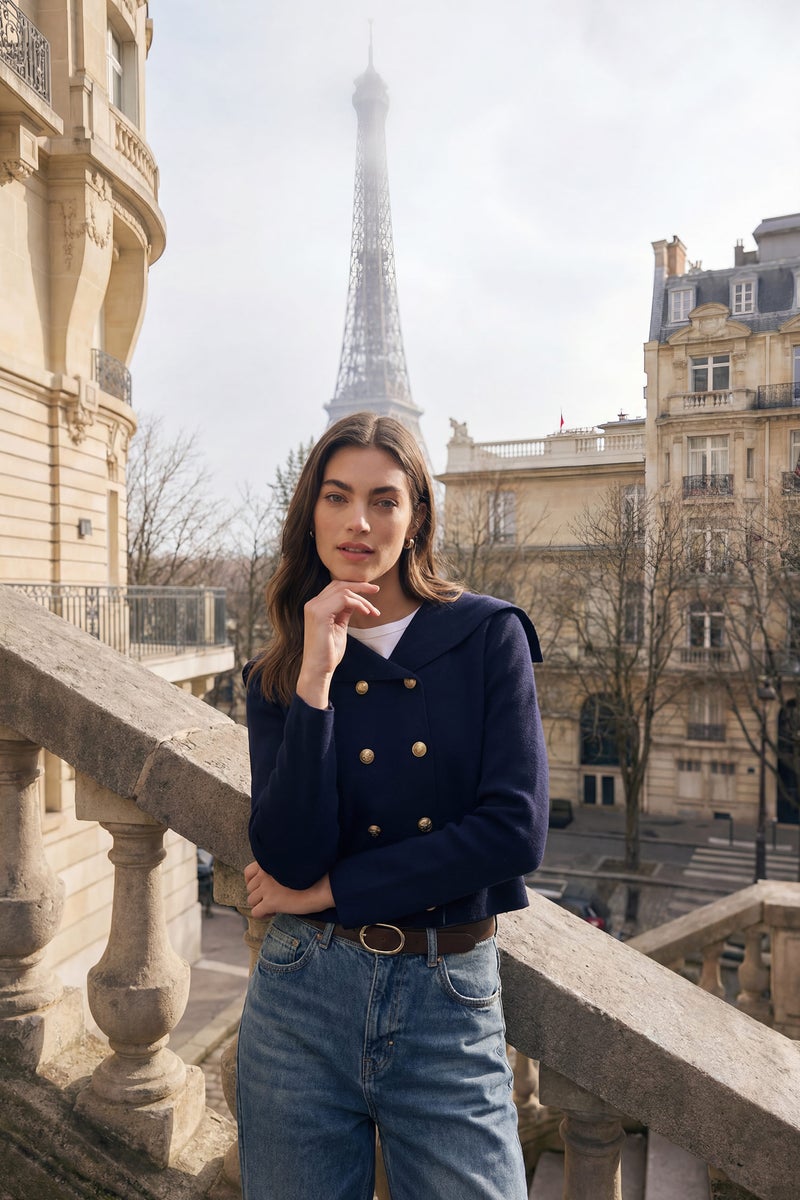 DeFacto Blue Woman Regular Fit Shawl Collar Knitwear Cardigan Casual - Image 1